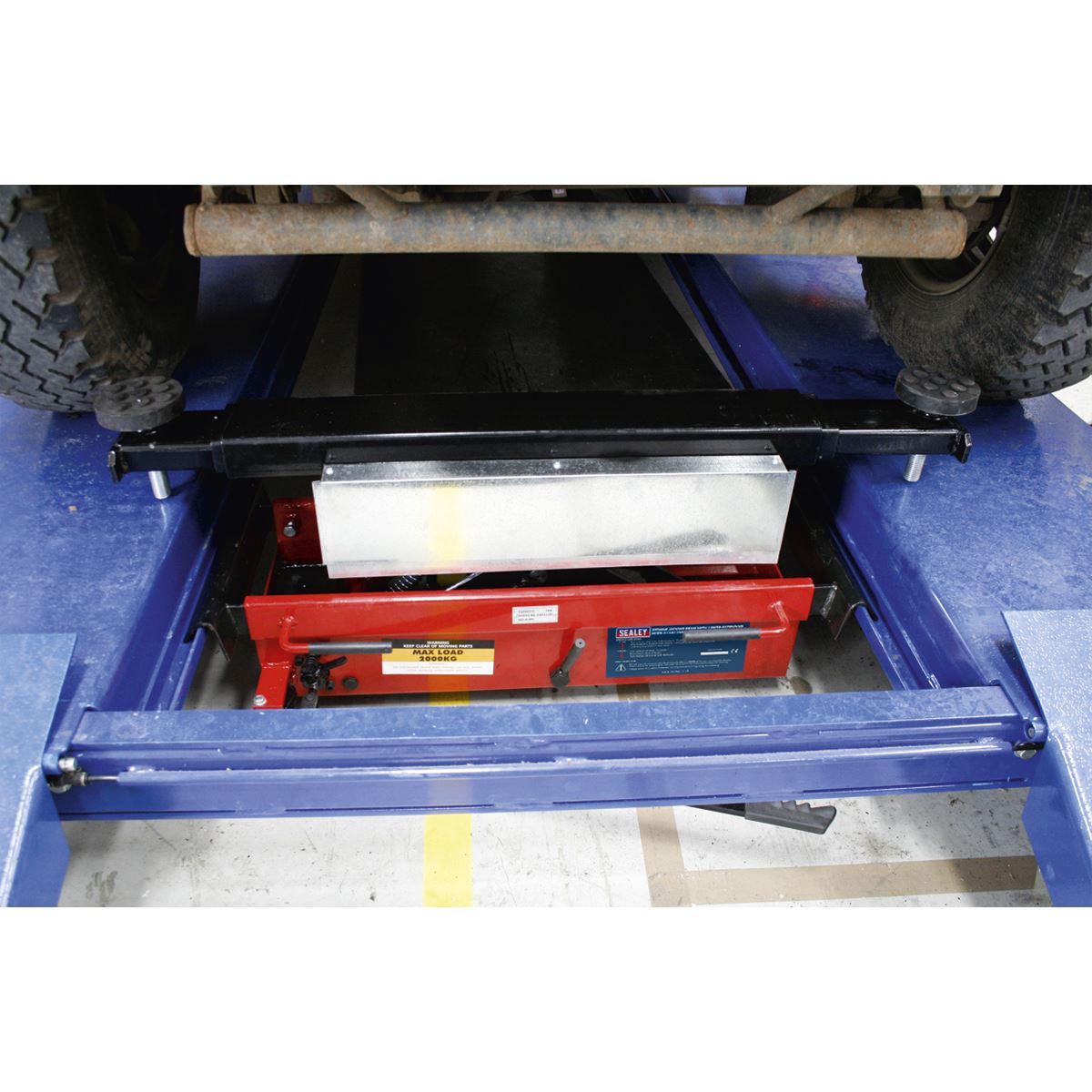 Sealey Jacking Beam 2 Tonne with Arm Extenders & Flat Roller Supports SJBEX200