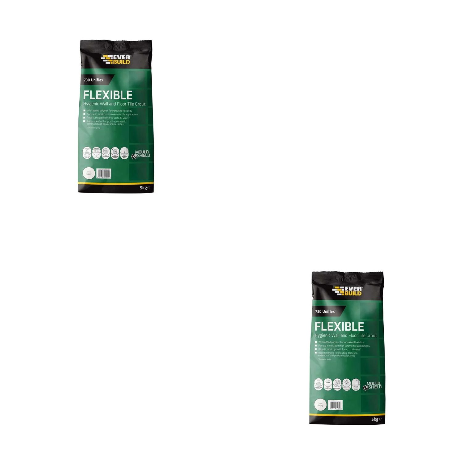 Everbuild Sika 730 Uniflex Hygienic Tile Grout Ivory 5kg - 486466