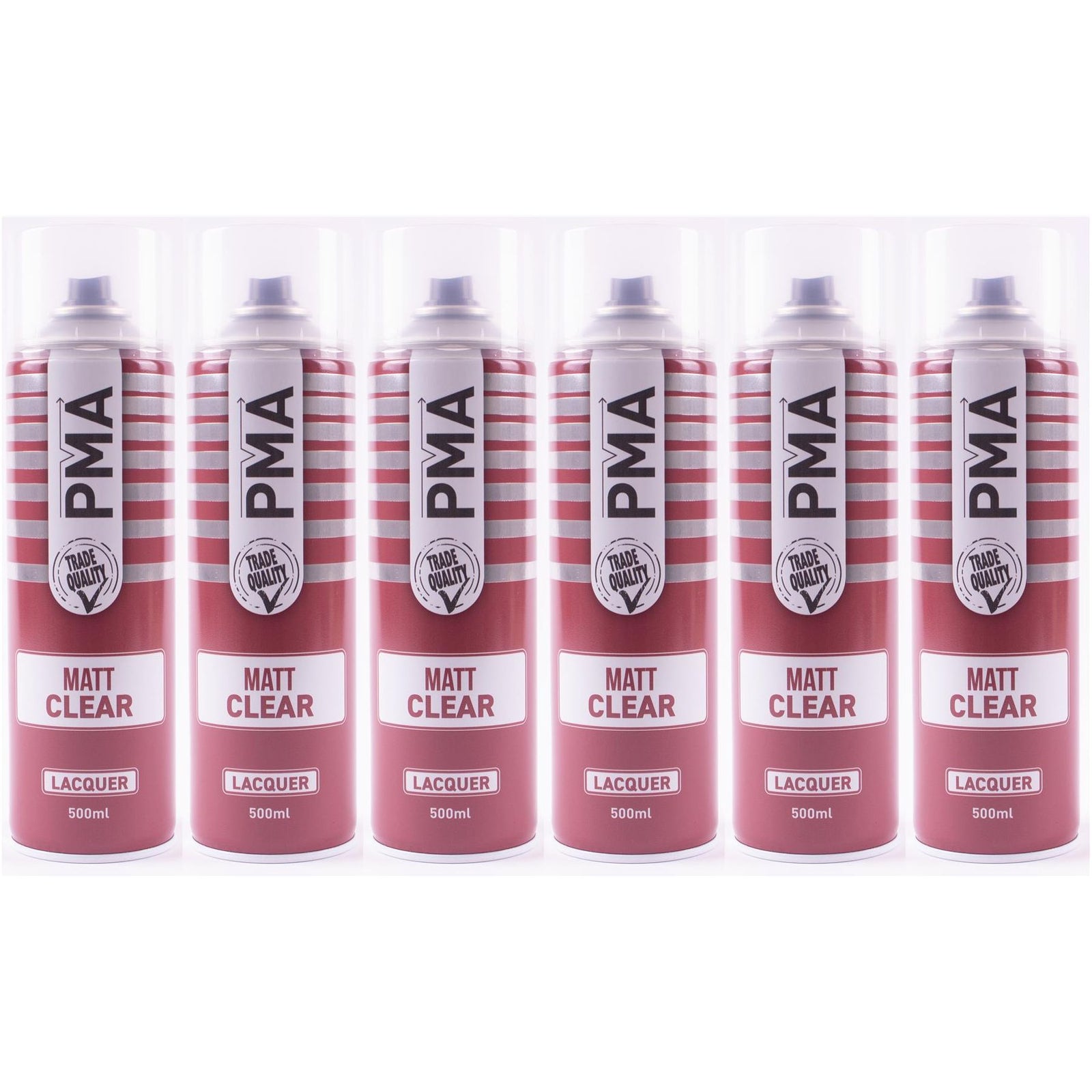 6x Autotek MATT Clear Laquer Spray Acrylic Top Coat 500ml
