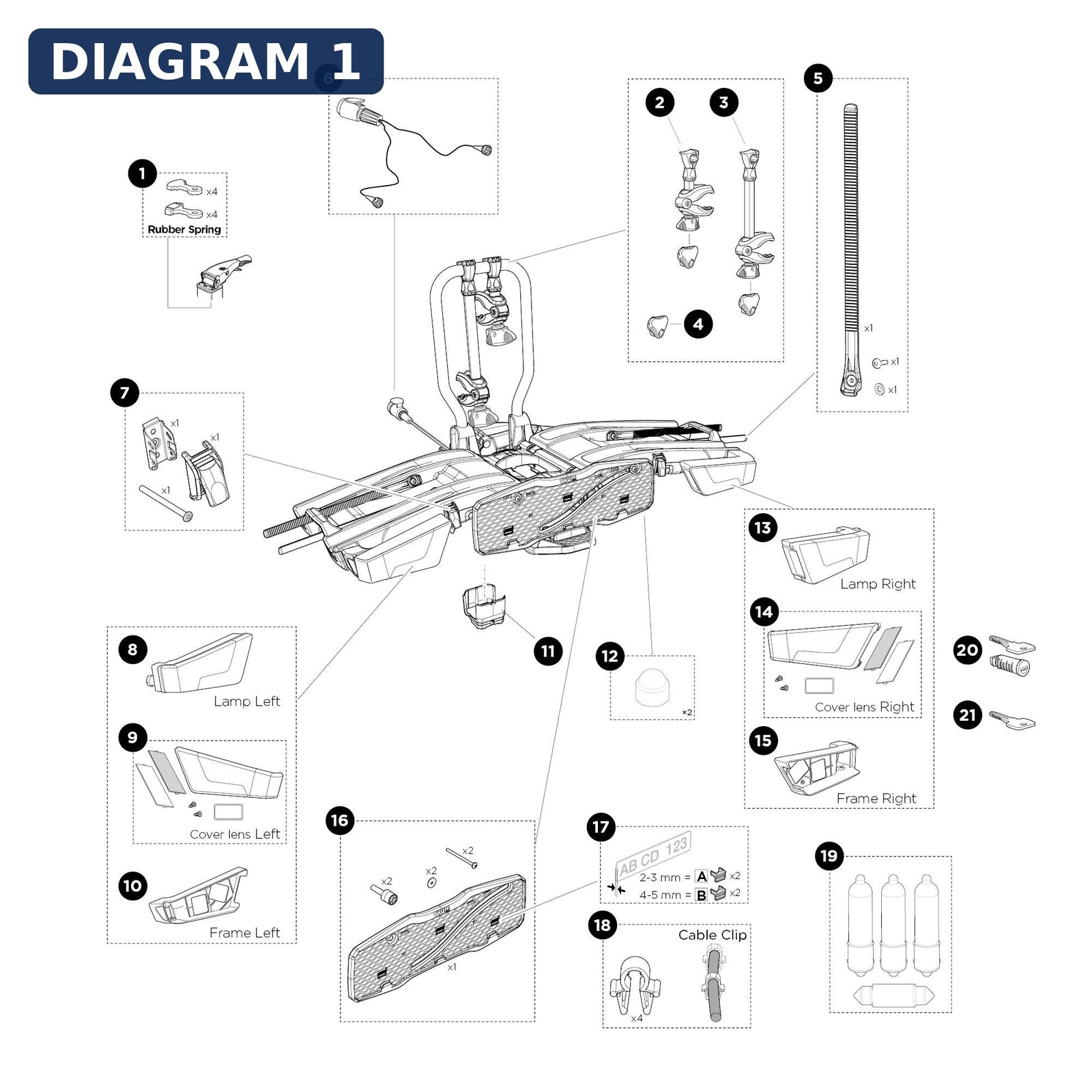Thule Bulb-set Hybrid Spare Part 1500055660