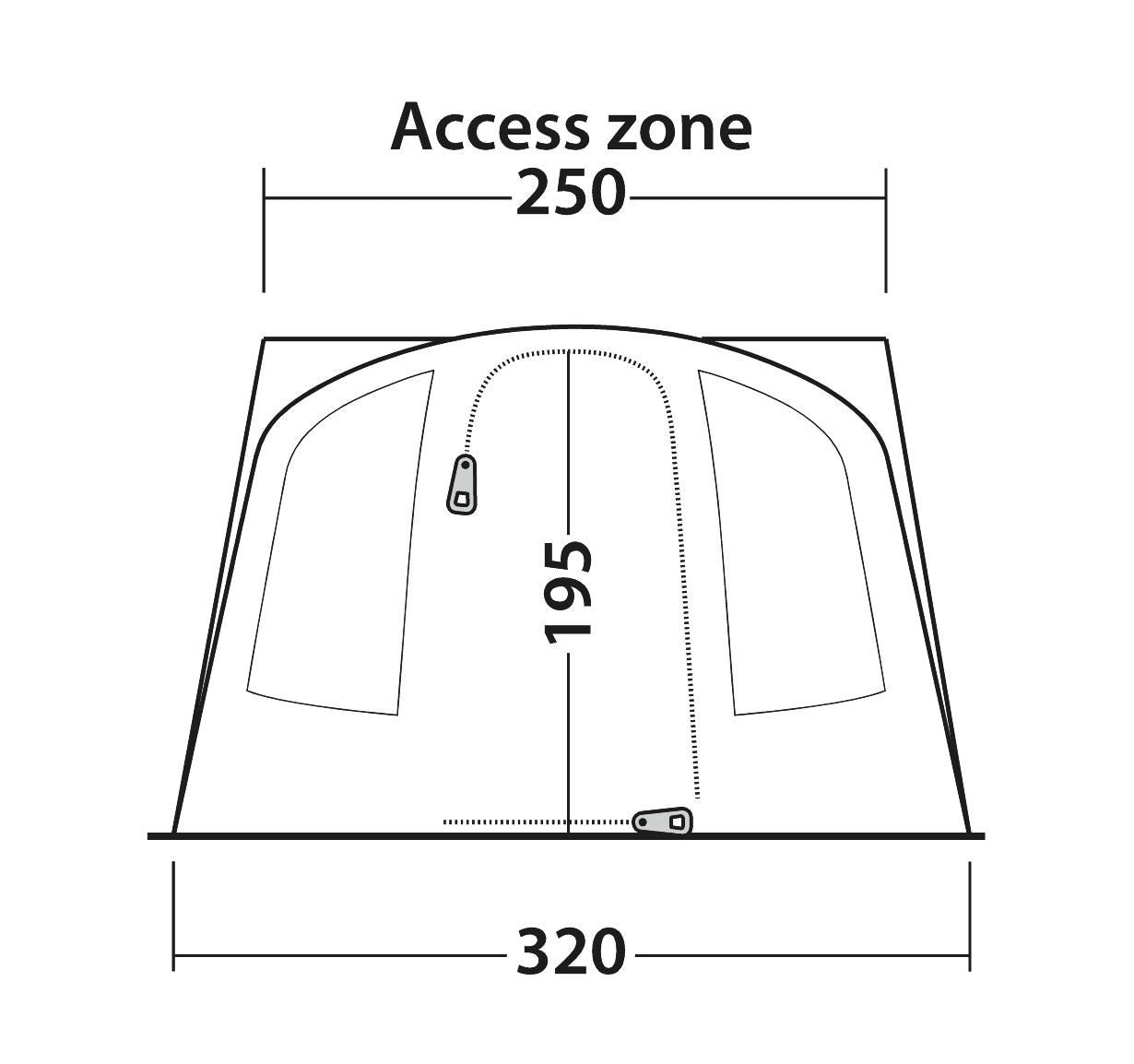 Outwell Fresno Driveaway Awning Grey