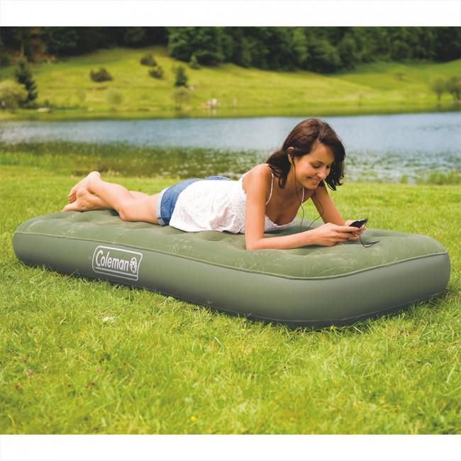 Coleman Comfort Flocked Single Inflatable Airbed 188 x 85 x 22 cm