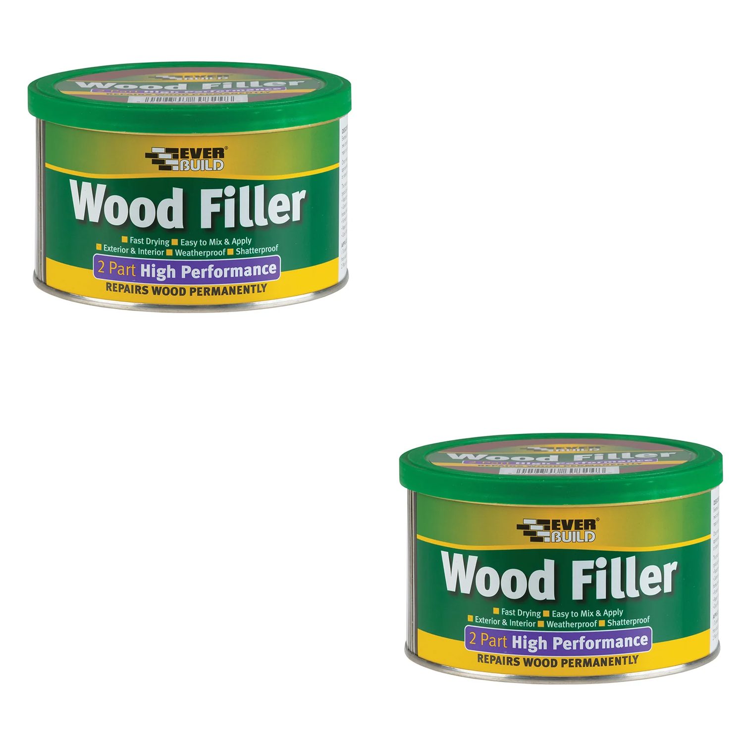 Everbuild Sika 2-Part High-Performance Wood Filler Light Stainable 1.4kg