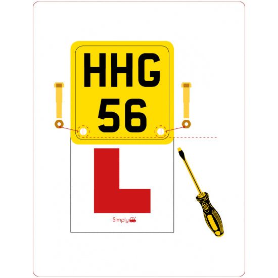 Motorcycle L Plate Kit Complete With Fixings and Bracket
