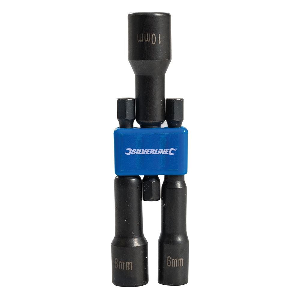 Silverline Magnetic Nut Driver Set 3pce 6, 8 & 10mm