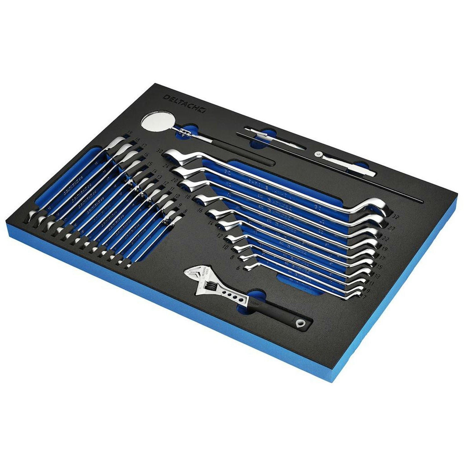 BUNKER Ring Spanner and Open End Ratchet Set in EVA Foam Inlay (27 Piece)