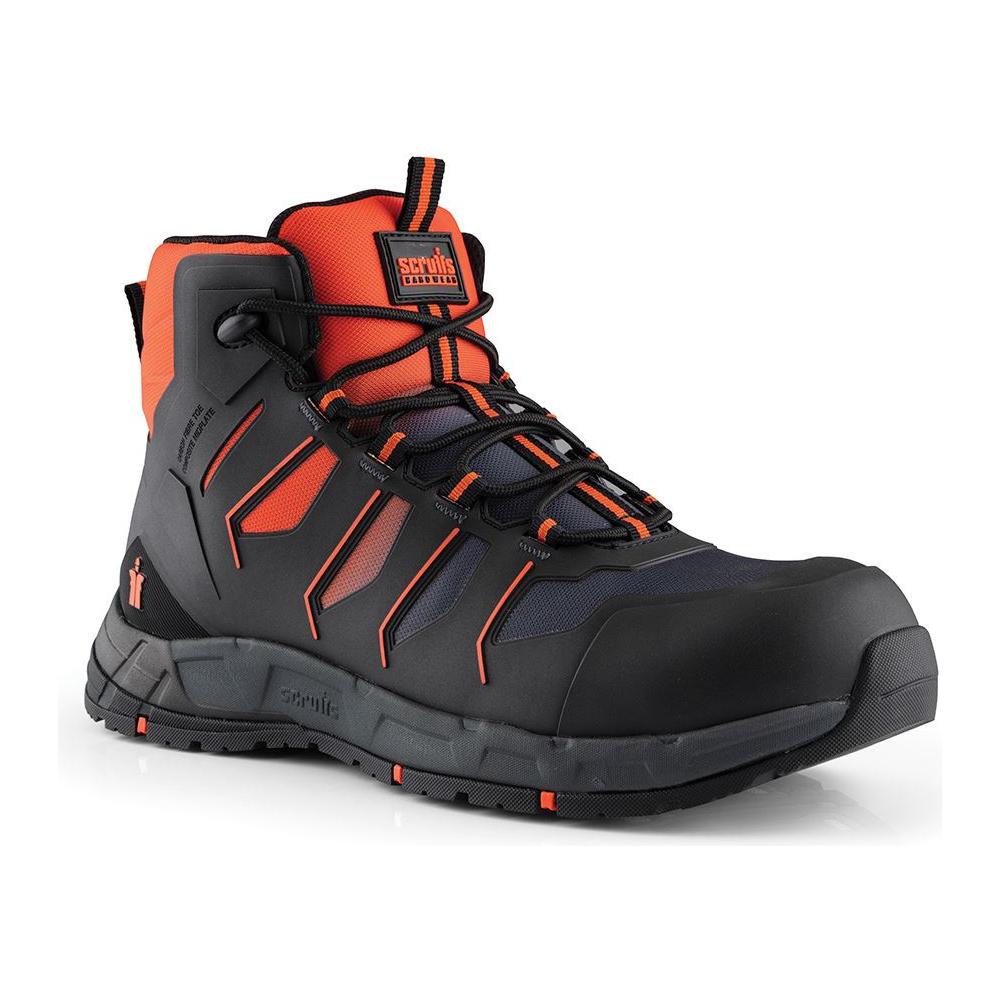 Scruffs Glide Safety Boot Black / Orange Size 8 / 42