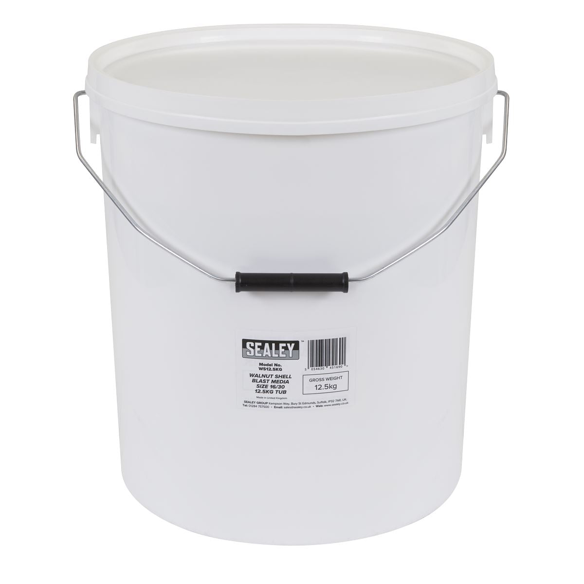 Sealey Walnut Shell Blast Media - Size 16/30 - 12.5kg Tub WS12.5KG
