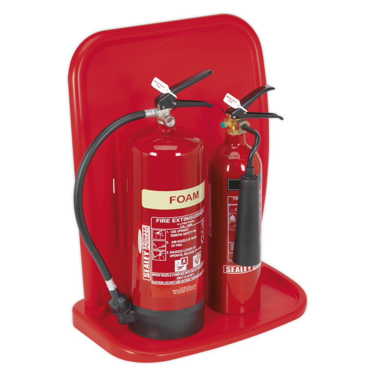 Sealey Fire Extinguisher Stand Double SFEH02