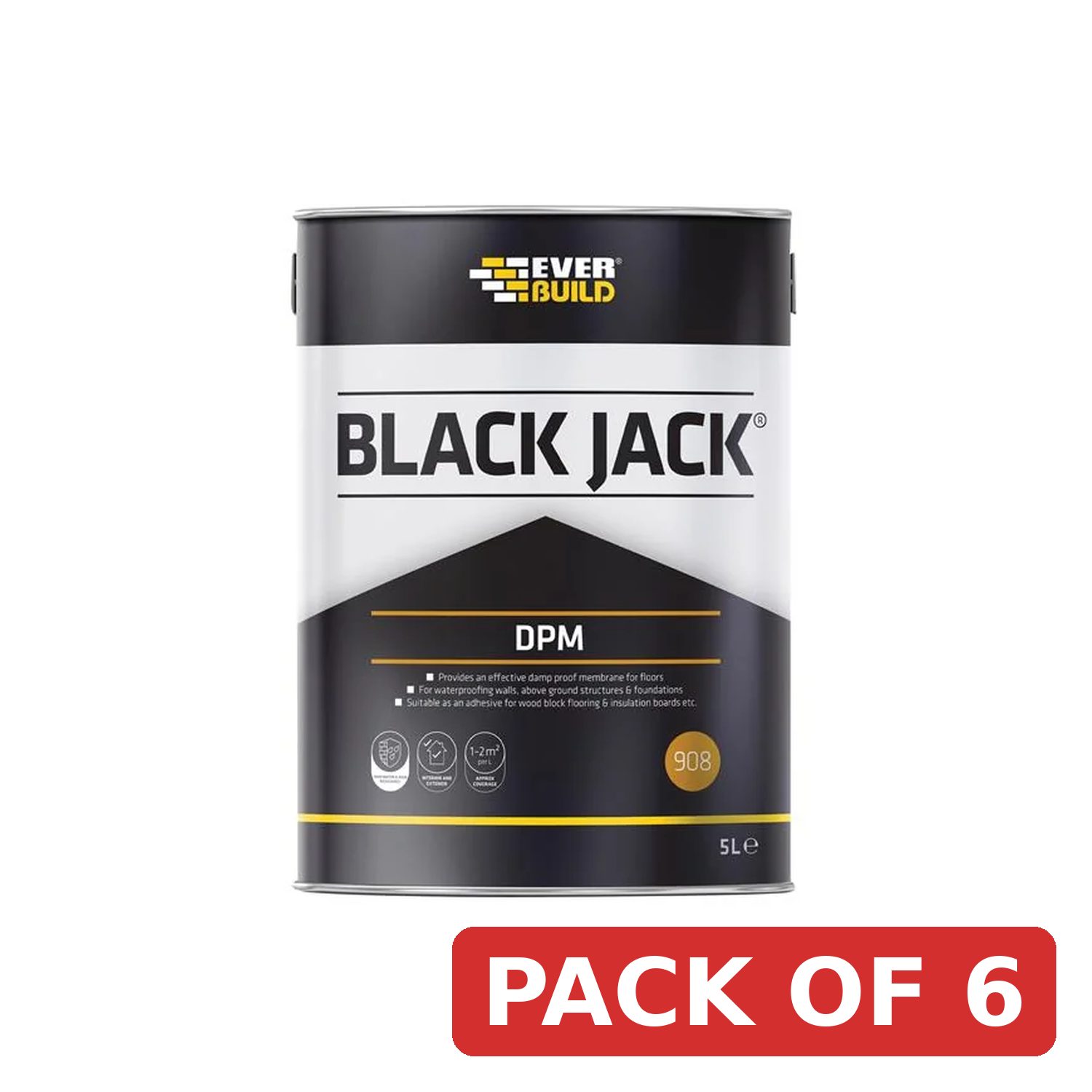 Everbuild Sika Black Jack® 908 D.P.M. 5 litre - 852663 lifting