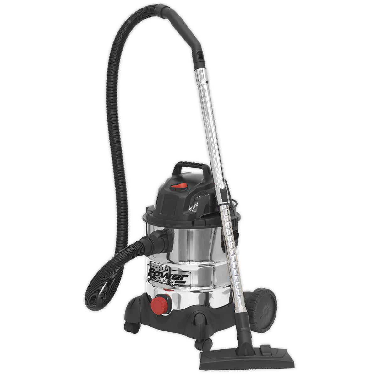 Sealey Vacuum Cleaner Industrial Wet & Dry 20L 1250W/230V Stainless Drum PC200SD