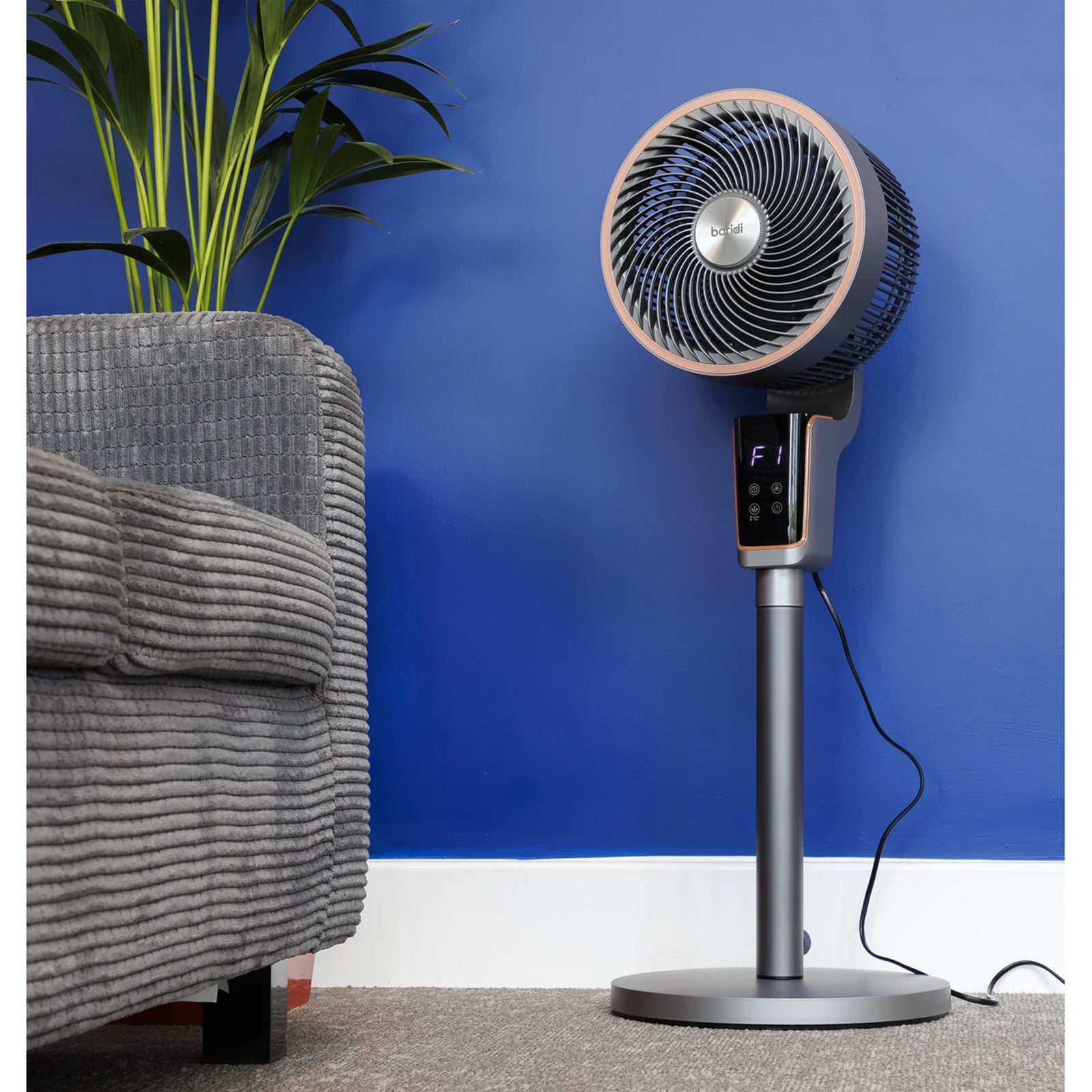 Baridi 12" Pedestal Fan DH141 70W with Remote Control