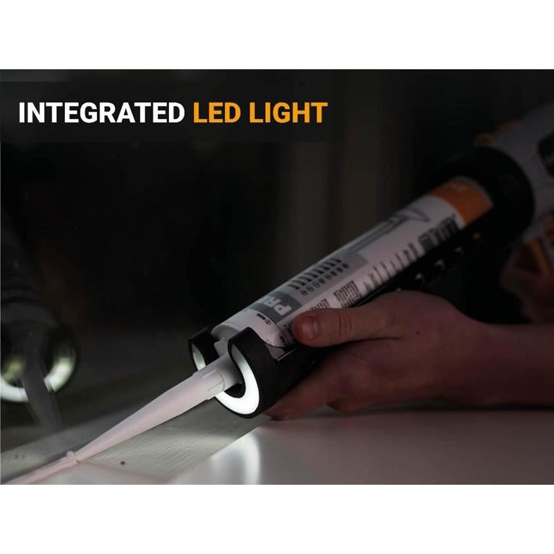 Batavia MAXXPUSH Caulking Gun with LED Light 6V (AA Batteries)