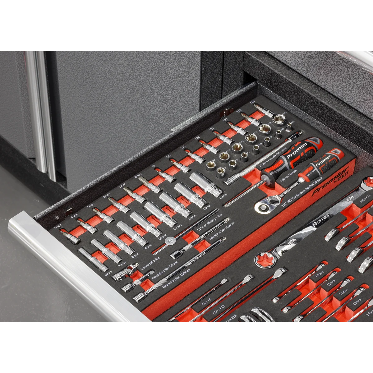Sealey Premier Socket Set 44 Piece TBT40 with EVA Foam Tray