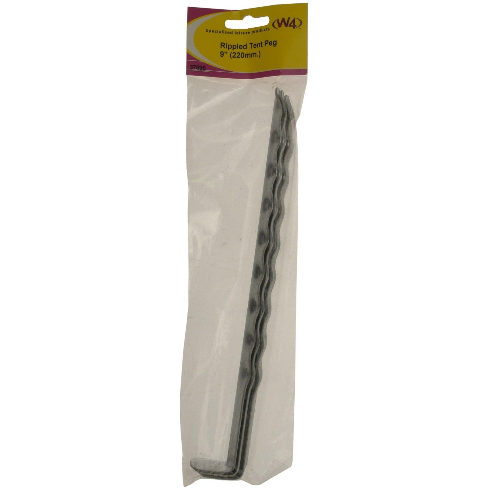 W4 Rippled angled tent peg 8in 37696