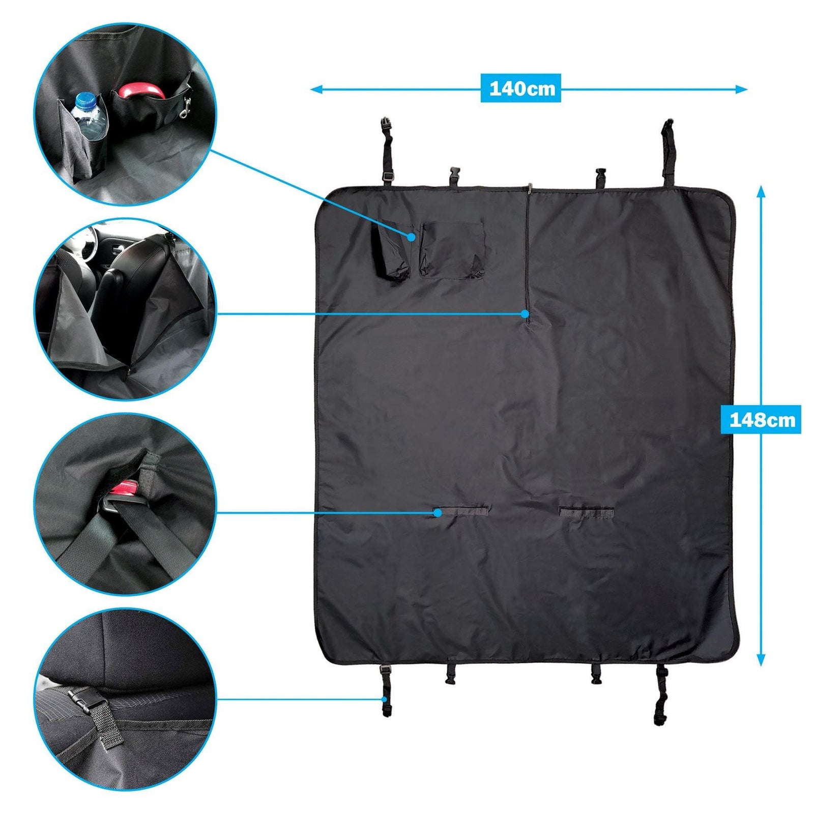 Universal Waterproof Car Rear Seat Cover Pet Hammock