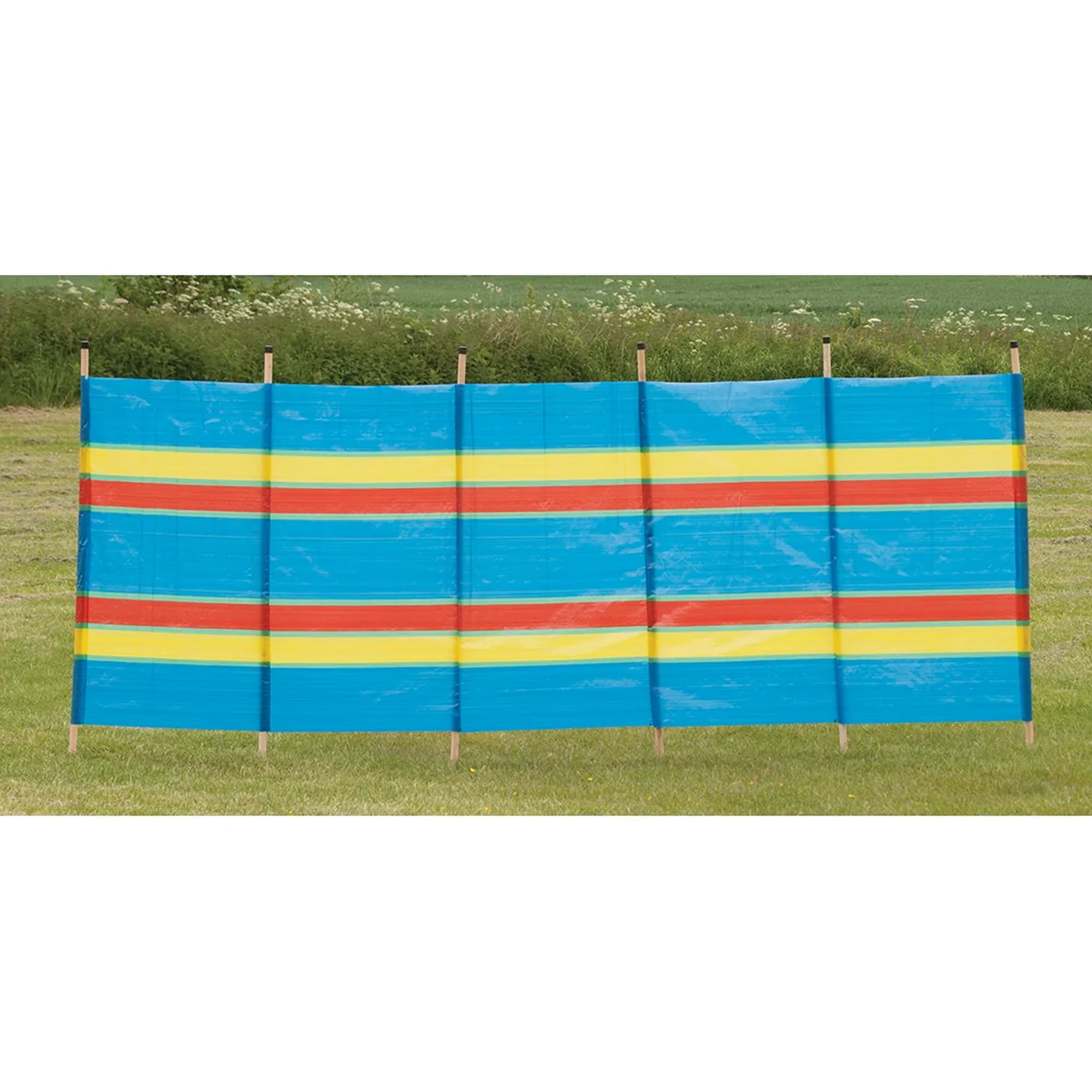 Unbranded 6 Pole Multicoloured Polythene Windbreak - 3.054 kg