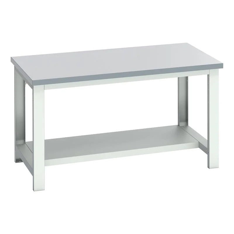 Bott Cubio Bench with Half Shelf, Laminate Top 1500 750-900mm
