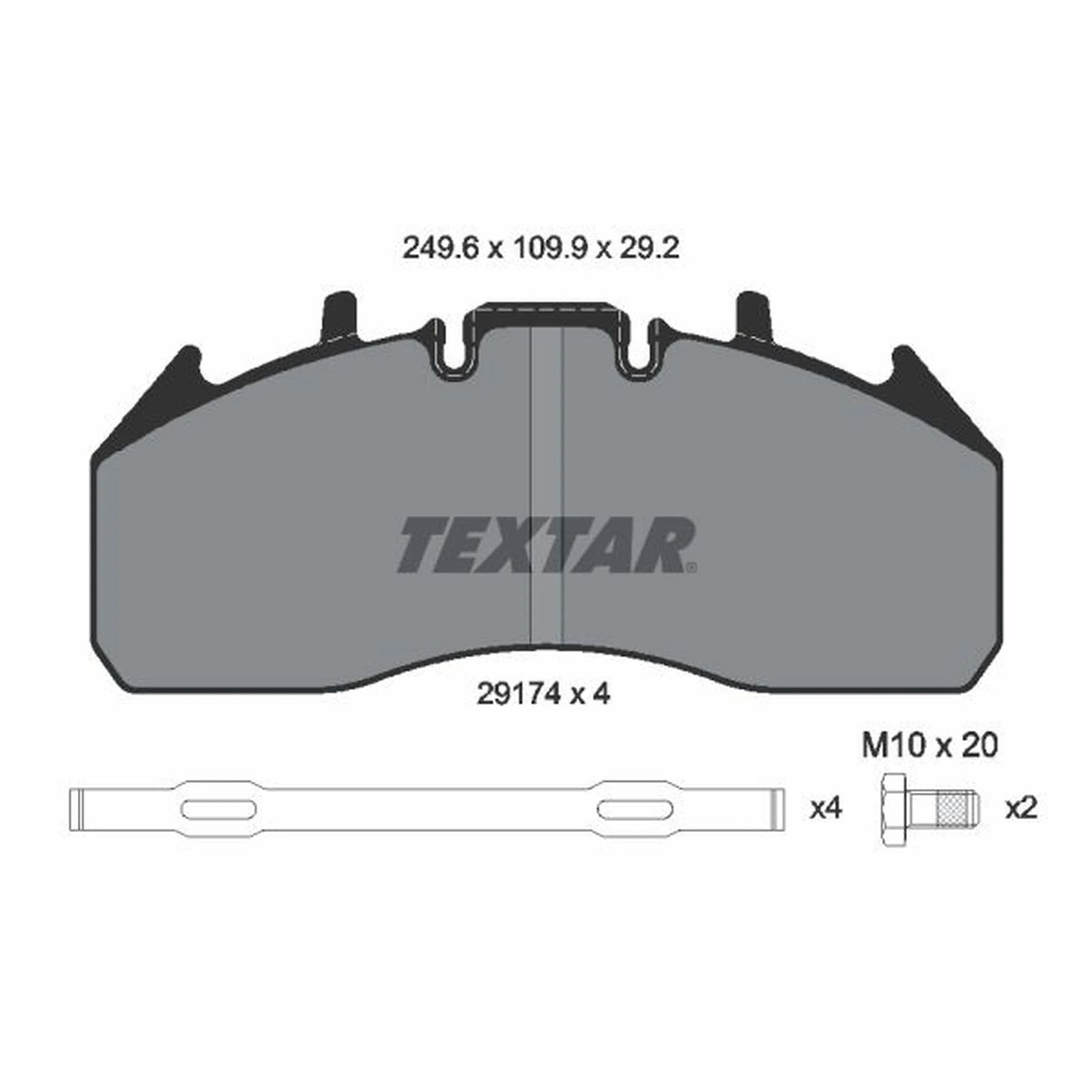 Textar Front Brake Pad Set 2917402