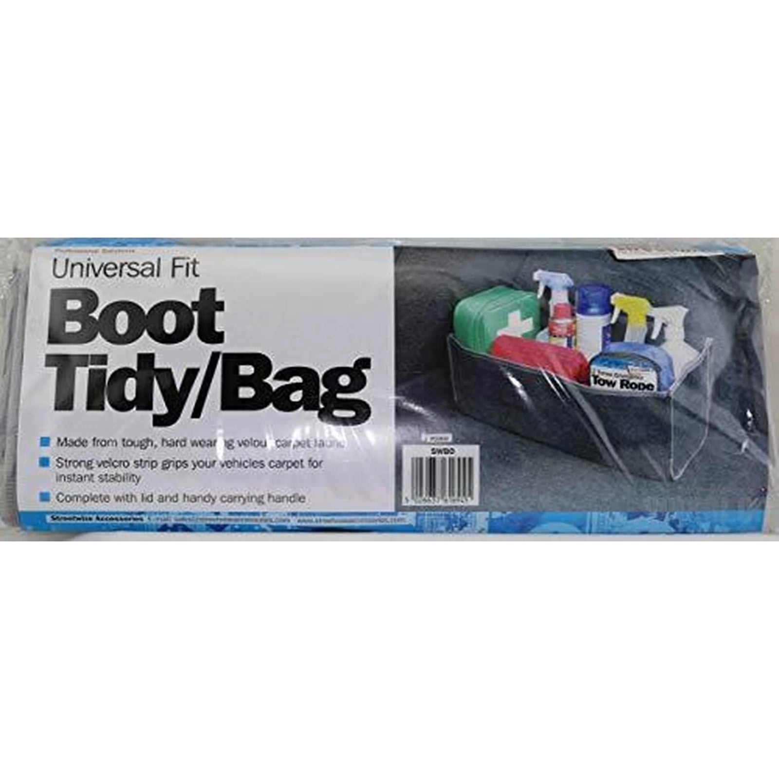 Streetwize Car Boot Organiser Large Carpet Storage Bag Tools Travel Tidy Hook