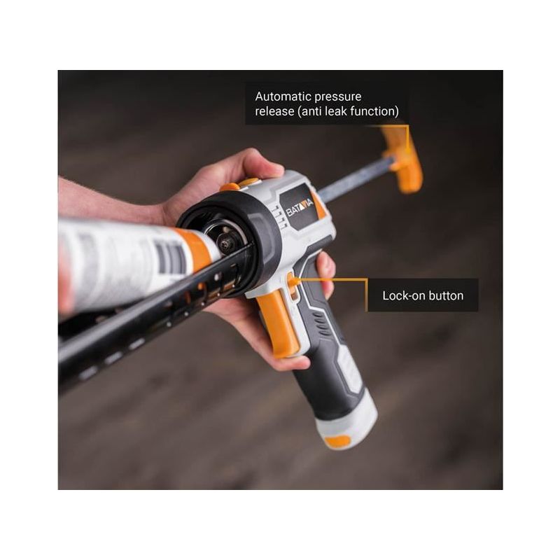 Batavia MAXXPUSH Caulking Gun with LED Light 6V (AA Batteries)