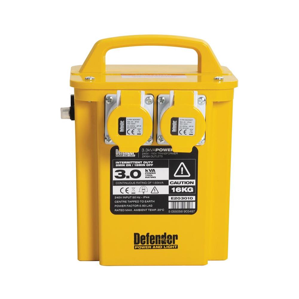 Defender 3kVA Portable Transformer 16A 110V