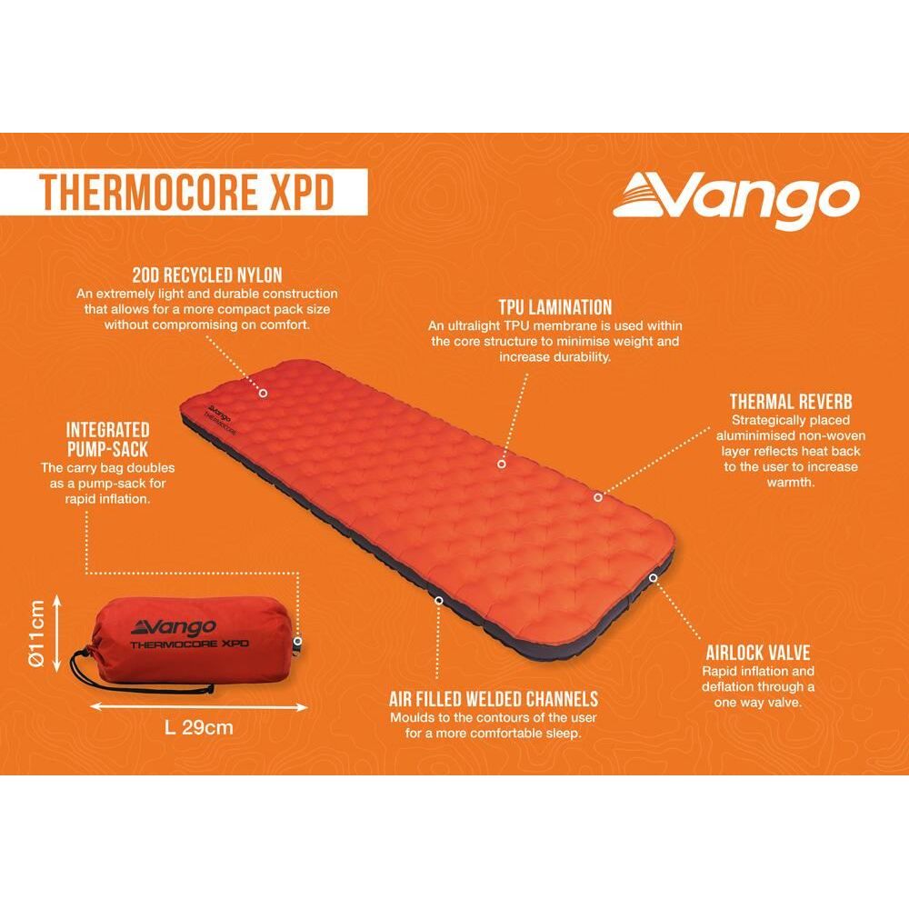 Vango Thermocore XPD Standard Rocket Red