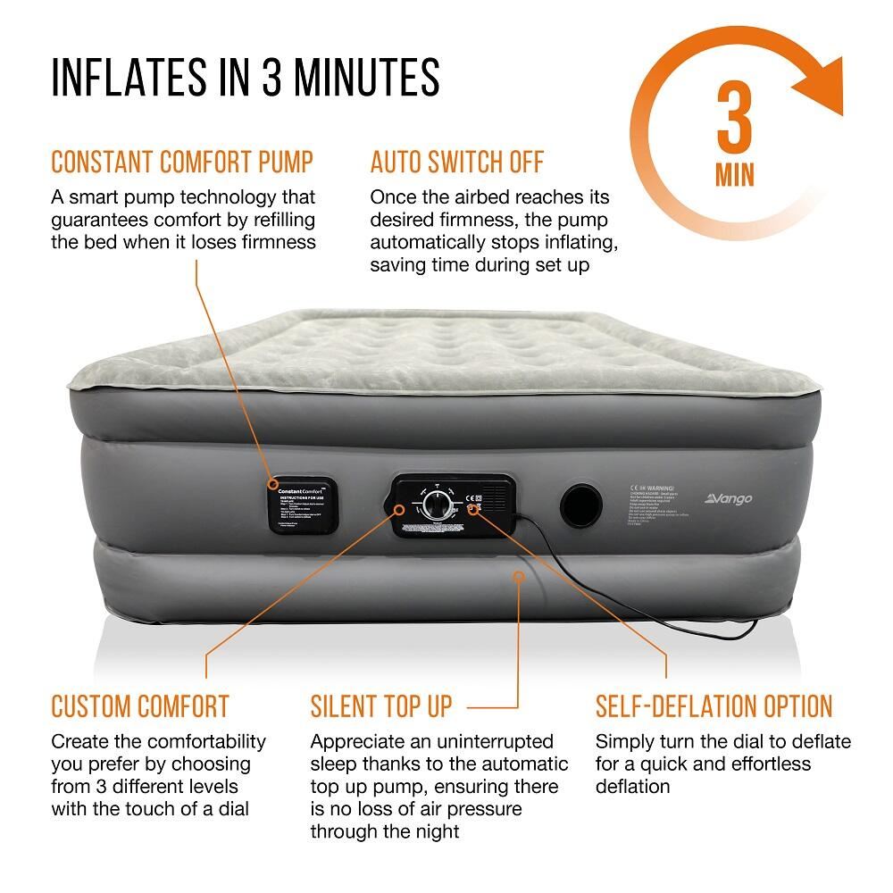 Vango Blissful Double Airbed Double Nocturne Grey