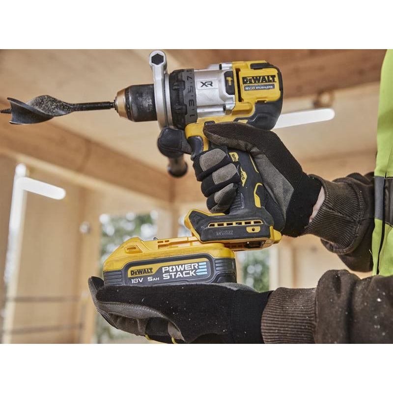 Dewalt Power Tools DCD1007H2T Hammer Drill 18V 2 x 5.0Ah POWERSTACK™ Li-ion