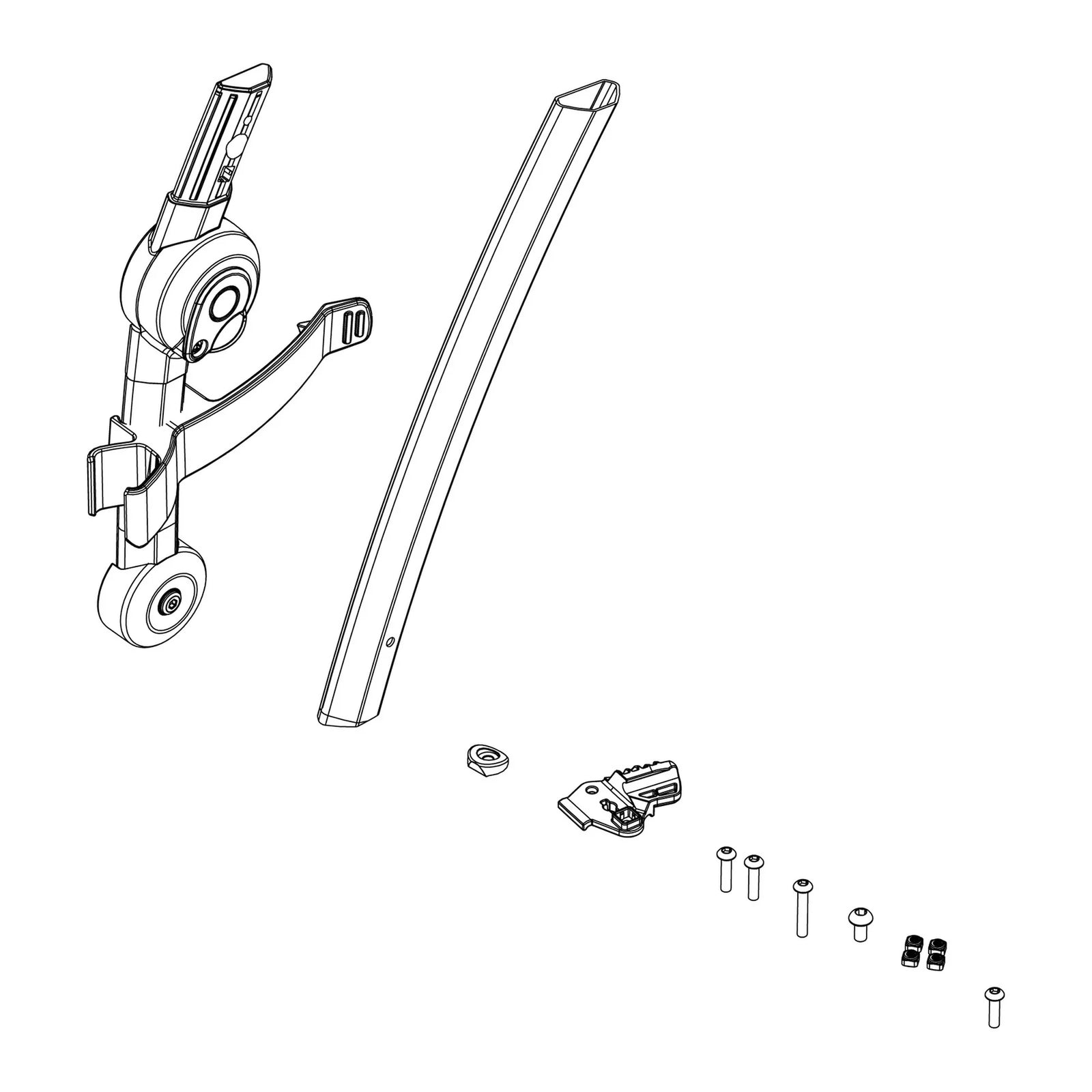 Thule Back Frame Left Spare Part for Chariot Cab (2017-2020)