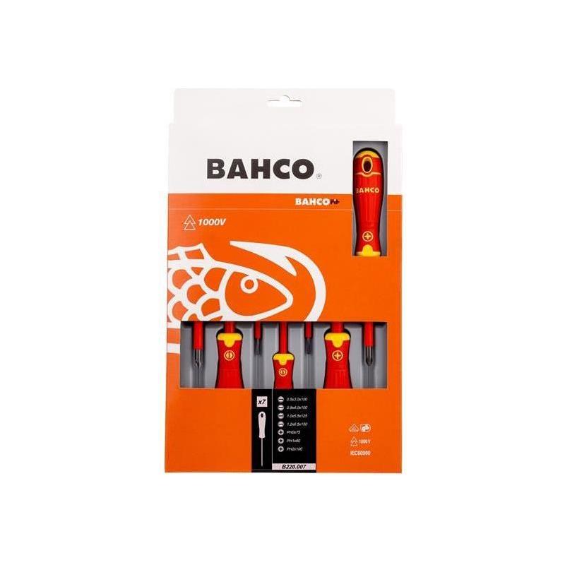 Bahco B220.007 BAHCOFIT Insulated Screwdriver Set, 7 Piece