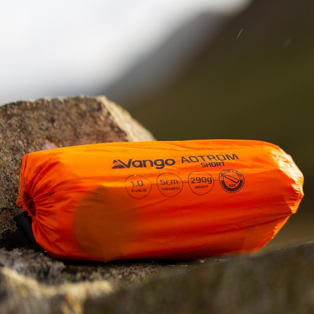 Vango Aotrom Short 5cm Sleeping Mat Orange Single Camping Backpacking