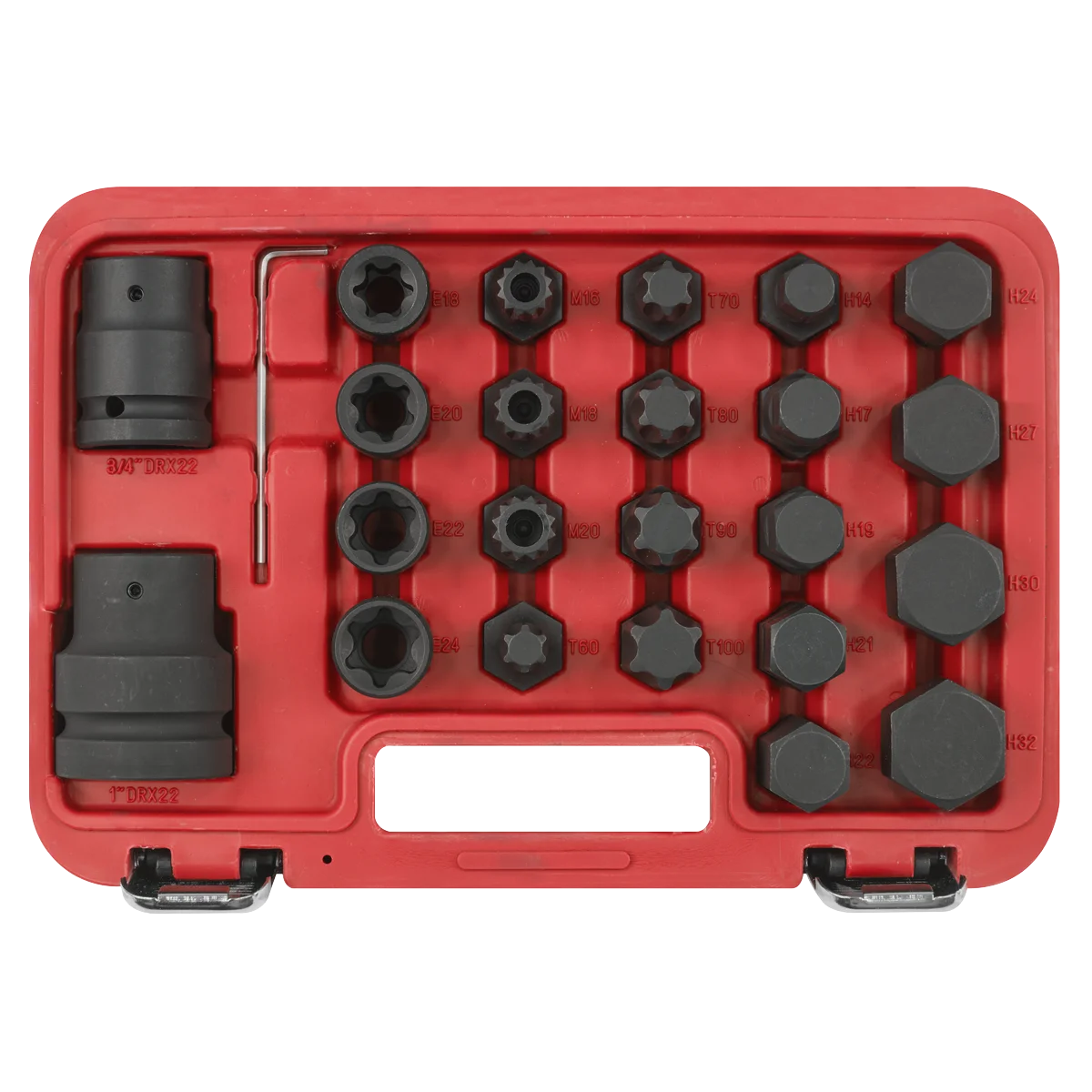 Sealey Impact Socket & Bit Set 23 Piece 3/4"Sq & 1"Sq Drive
