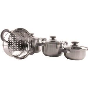 Via Mondo Chef 1 7Pce Stainless Steel Cookware Set 1165253