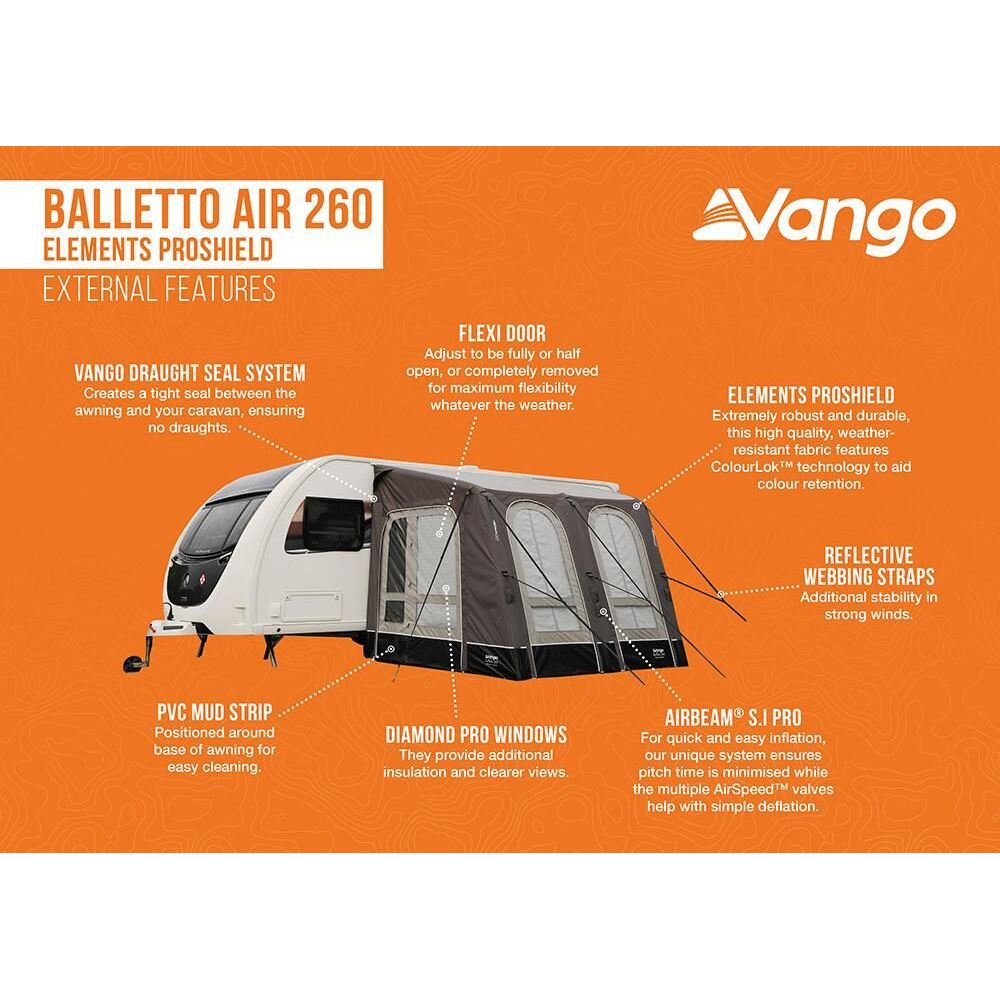Vango Balletto Air 260 Elements ProShield Caravan Awning