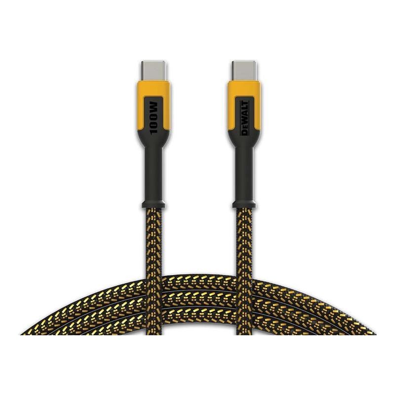 Dewalt Telecoms USB C to USB C 100W Reinforced Charging Cable 1.2m (4ft)