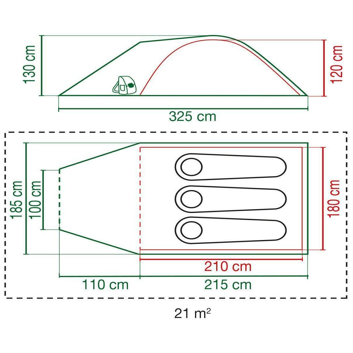 Coleman Darwin 3+ Tent 3 Berth