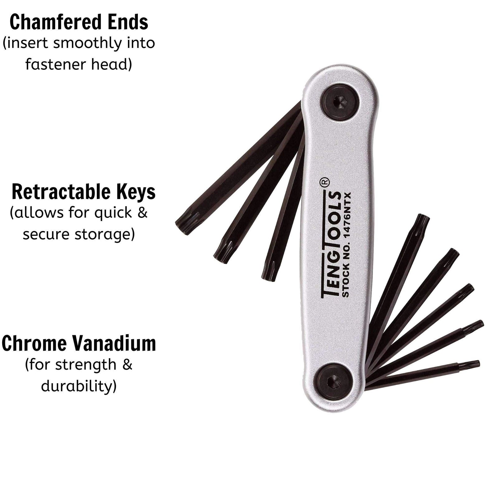 Teng Tools Folding TX Key Set 8 Pieces