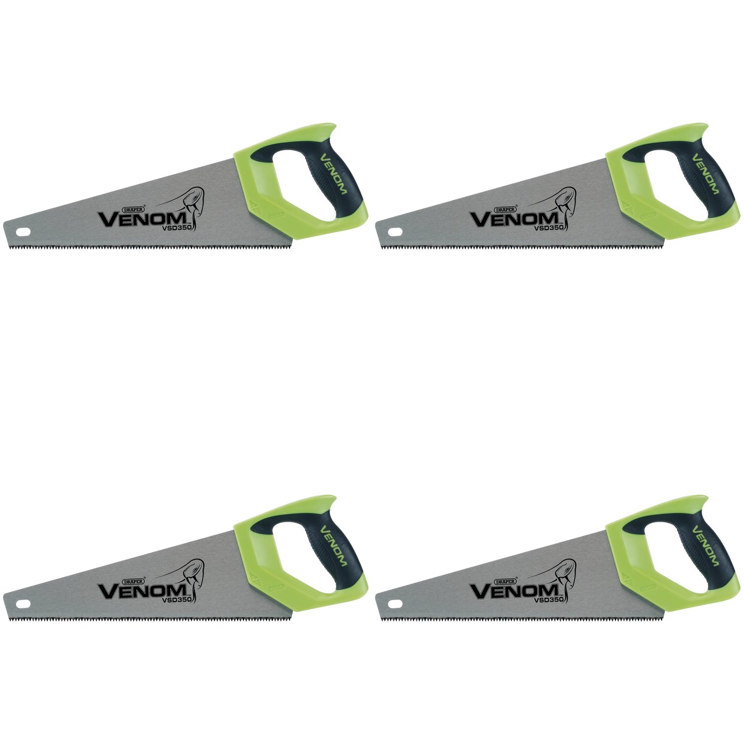 Draper Venom® First Fix Double Ground Tool Box Saw, 350mm, 7tpi/8ppi - VSD350