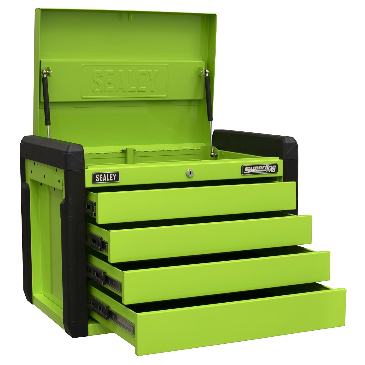 Superline Pro Superline PRO Push-to-Open Topchest 4 Drawer - Green APPD4G