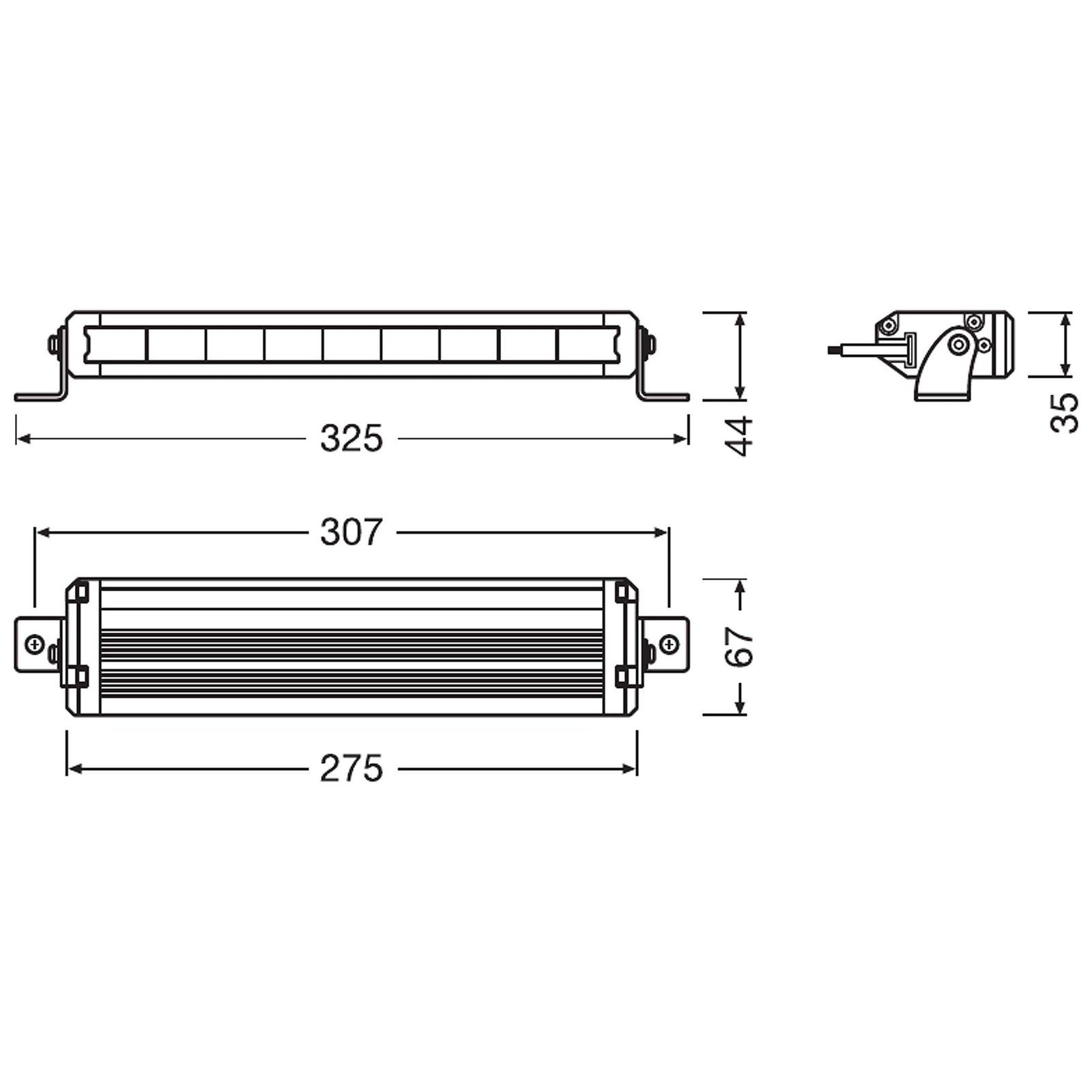 Osram LEDriving LIGHTBAR VX250-SP, LED driving lights for high beam, spot, 1500