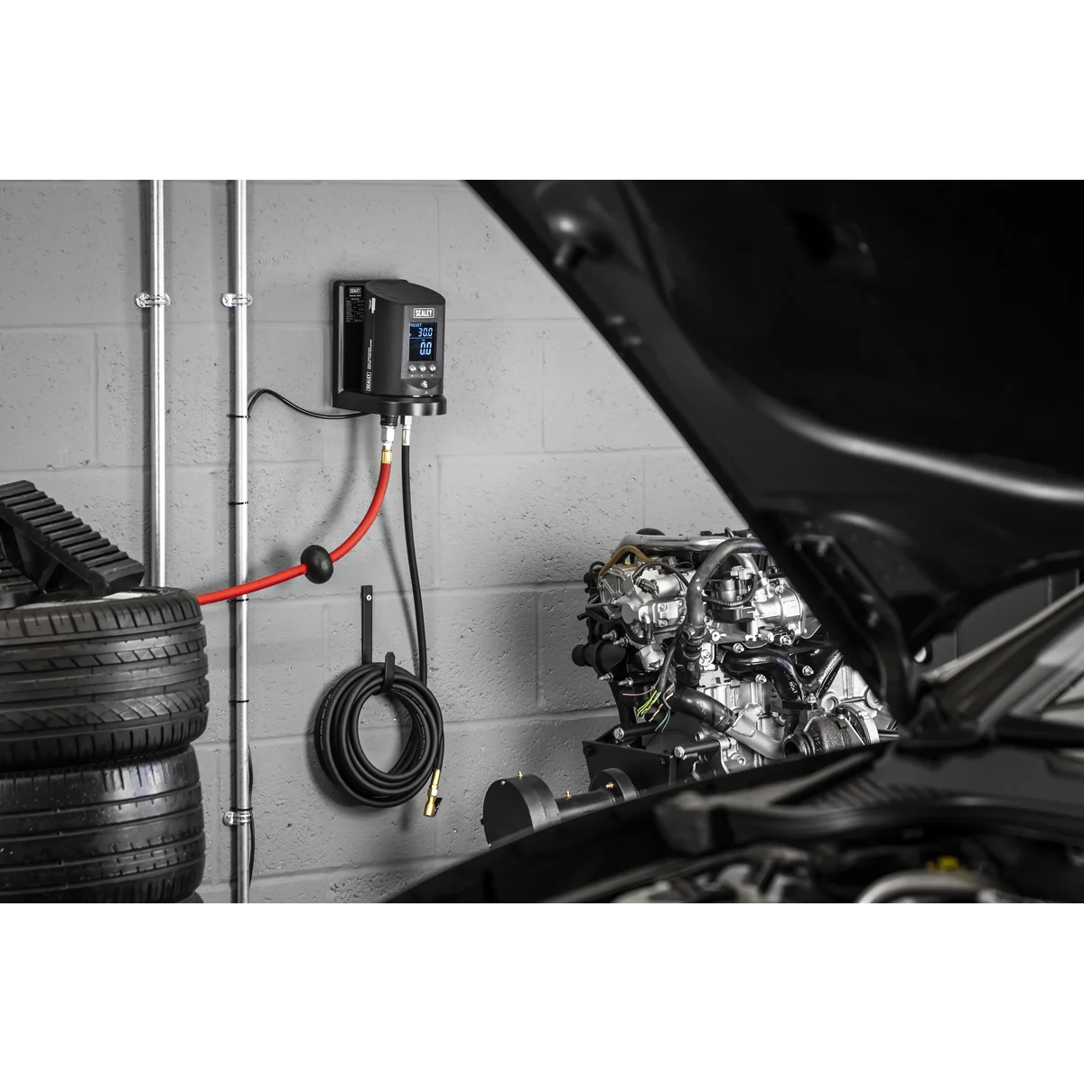 Sealey Wall Mounting Tyre Inflator SA450 174psi Digital