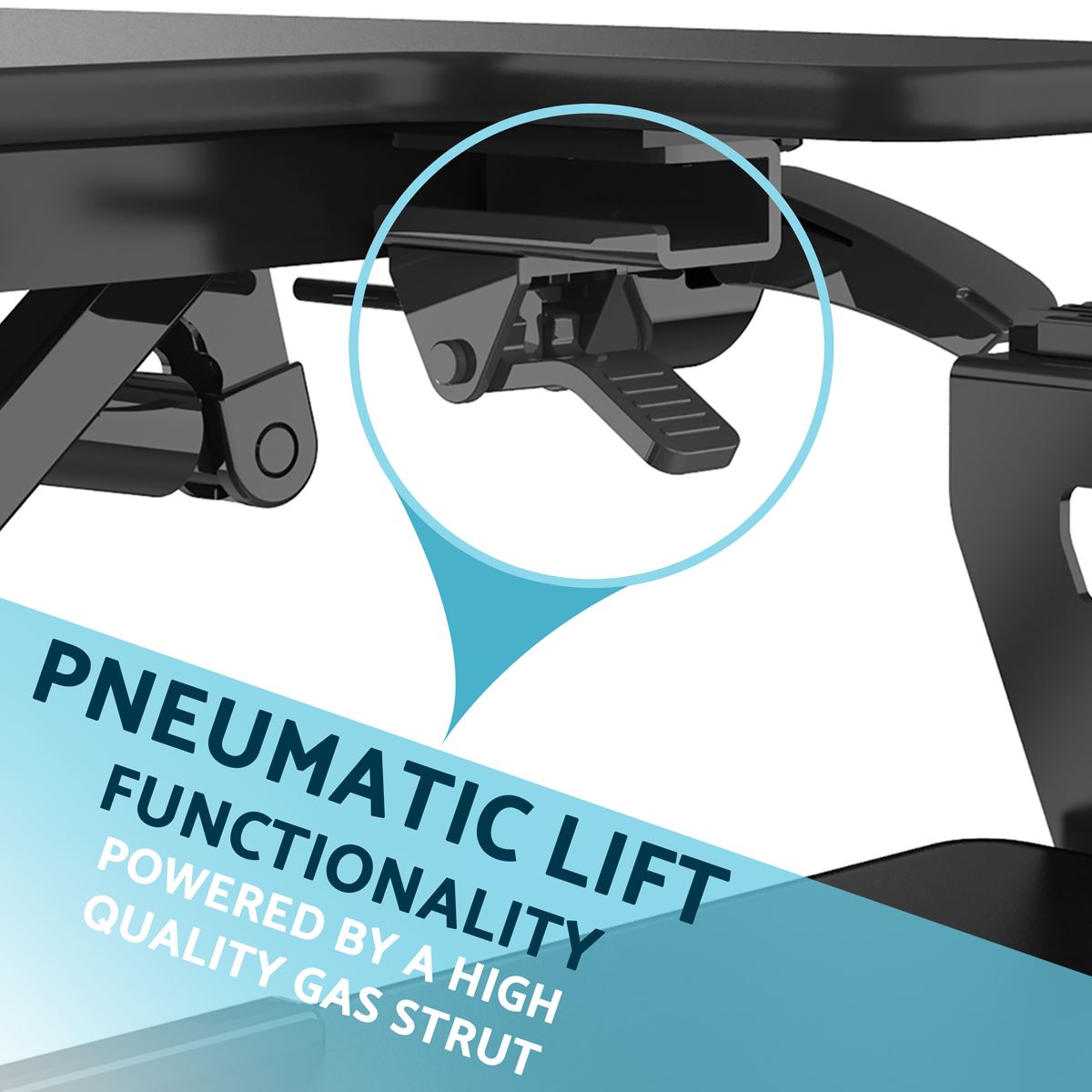 Dellonda 89cm Adjustable-Height Standing Desk Riser 15kg Capacity DH15