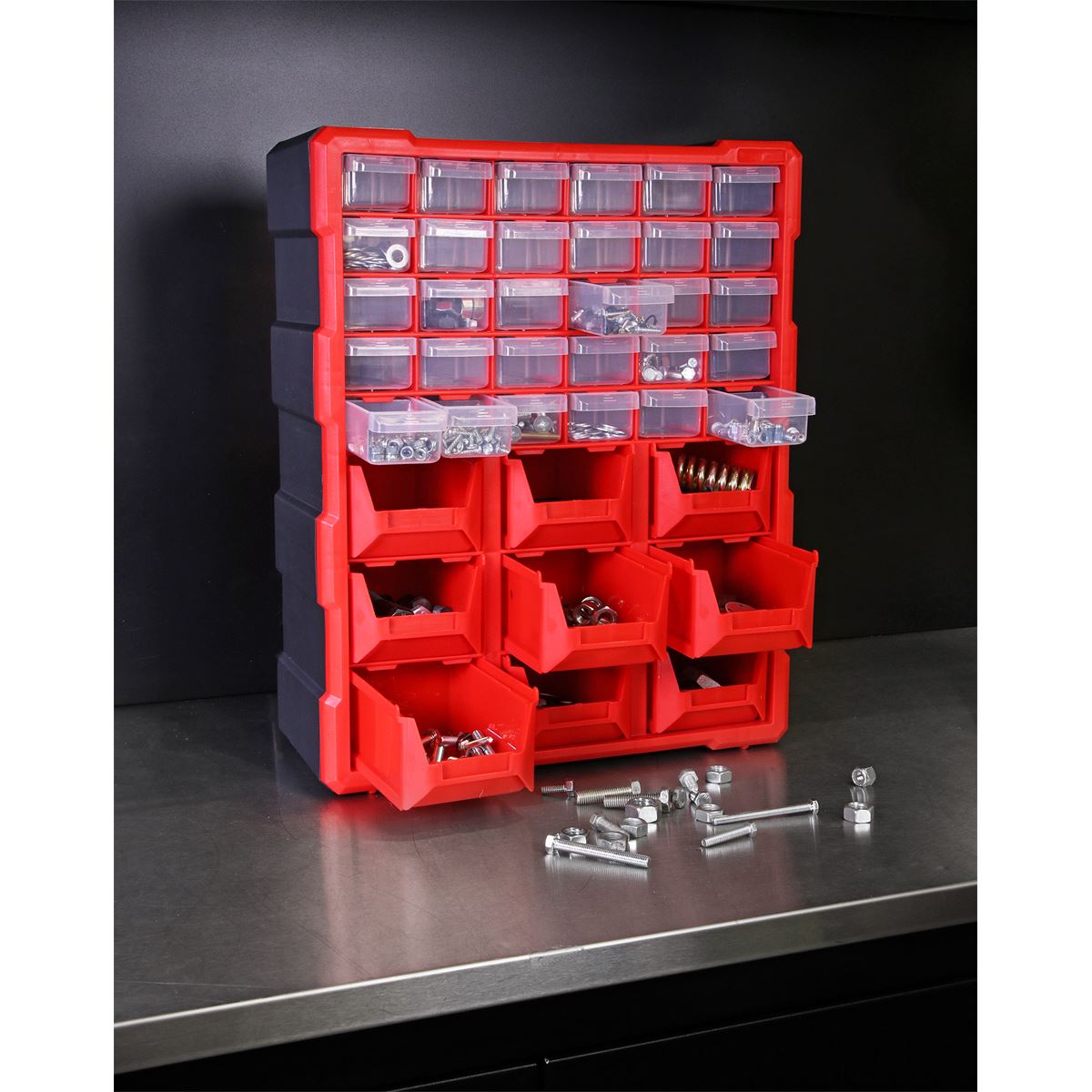 Sealey Cabinet Box 39 Drawer Red/Black APDC39R