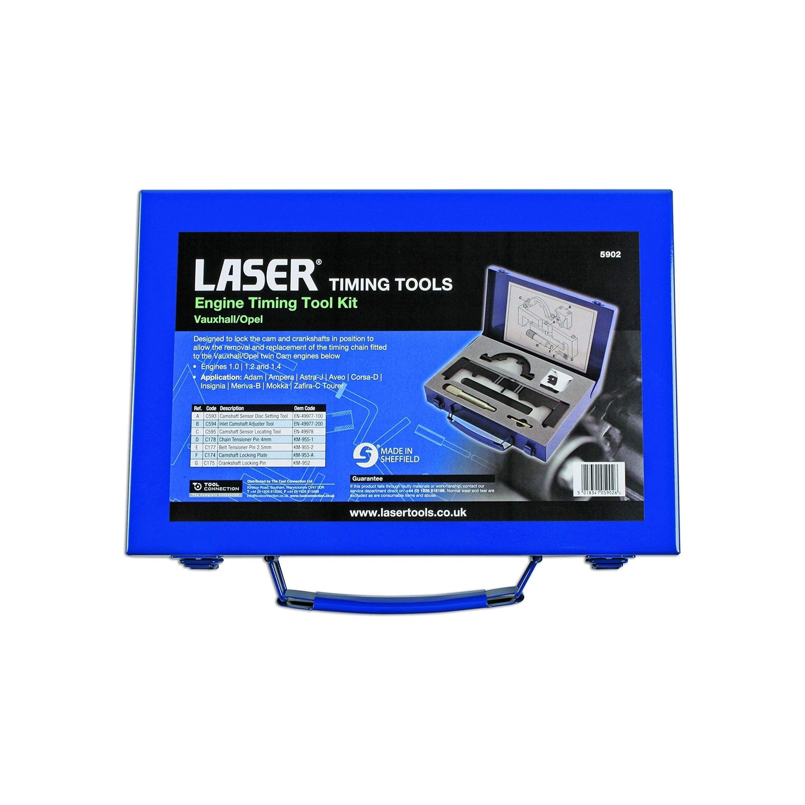 Laser Engine Timing Tool Set - for Vauxhall/Opel 5902