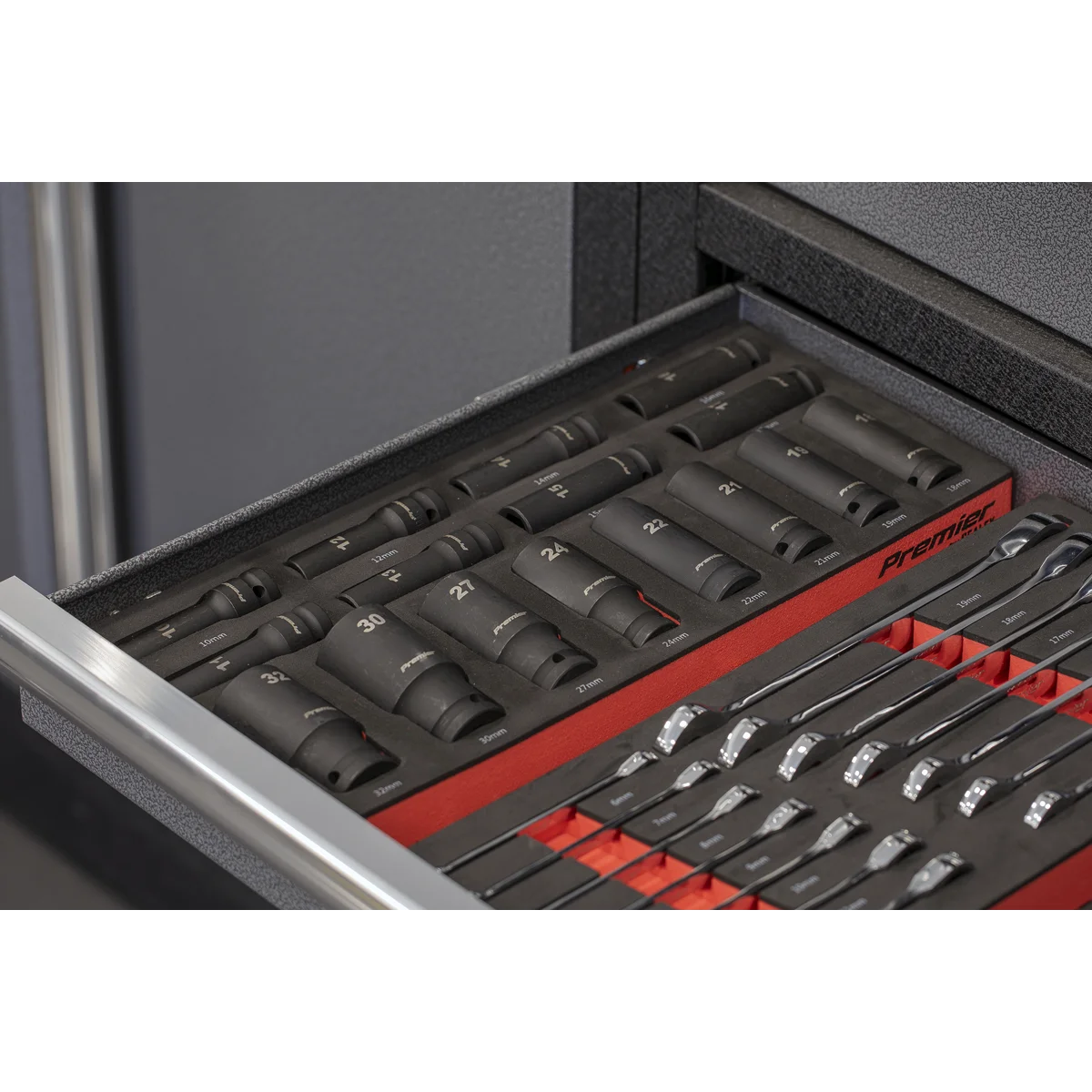 Sealey Premier Impact Socket Set 22 Piece 1/2" Drive with Tool Tray TBT46