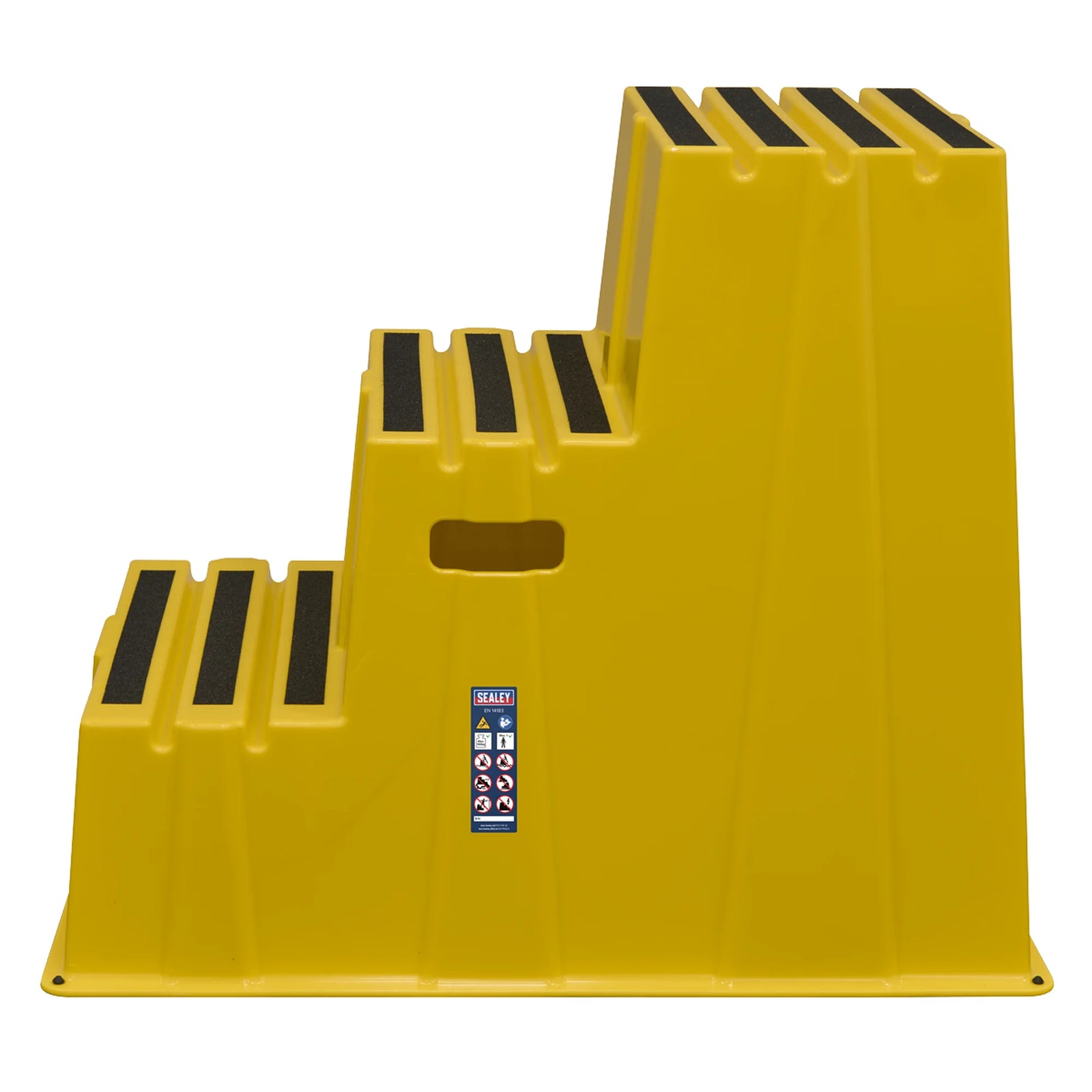 Sealey Heavy-Duty 3-Step Safety Steps 150kg Capacity Yellow