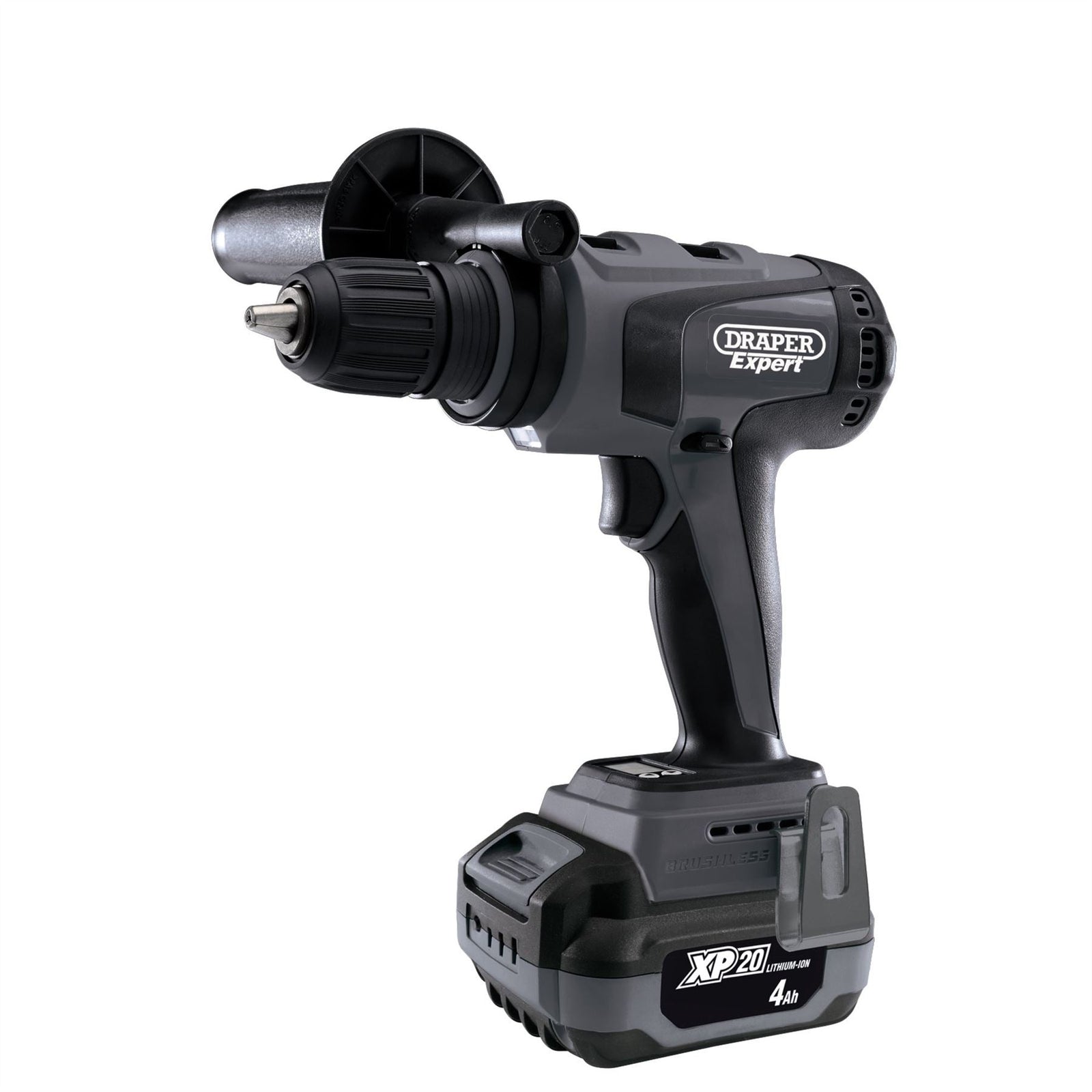 Draper XP20 20V Brushless Combi Drill, 135Nm, 1 x 4.0Ah Battery, 1 x Fast Charge