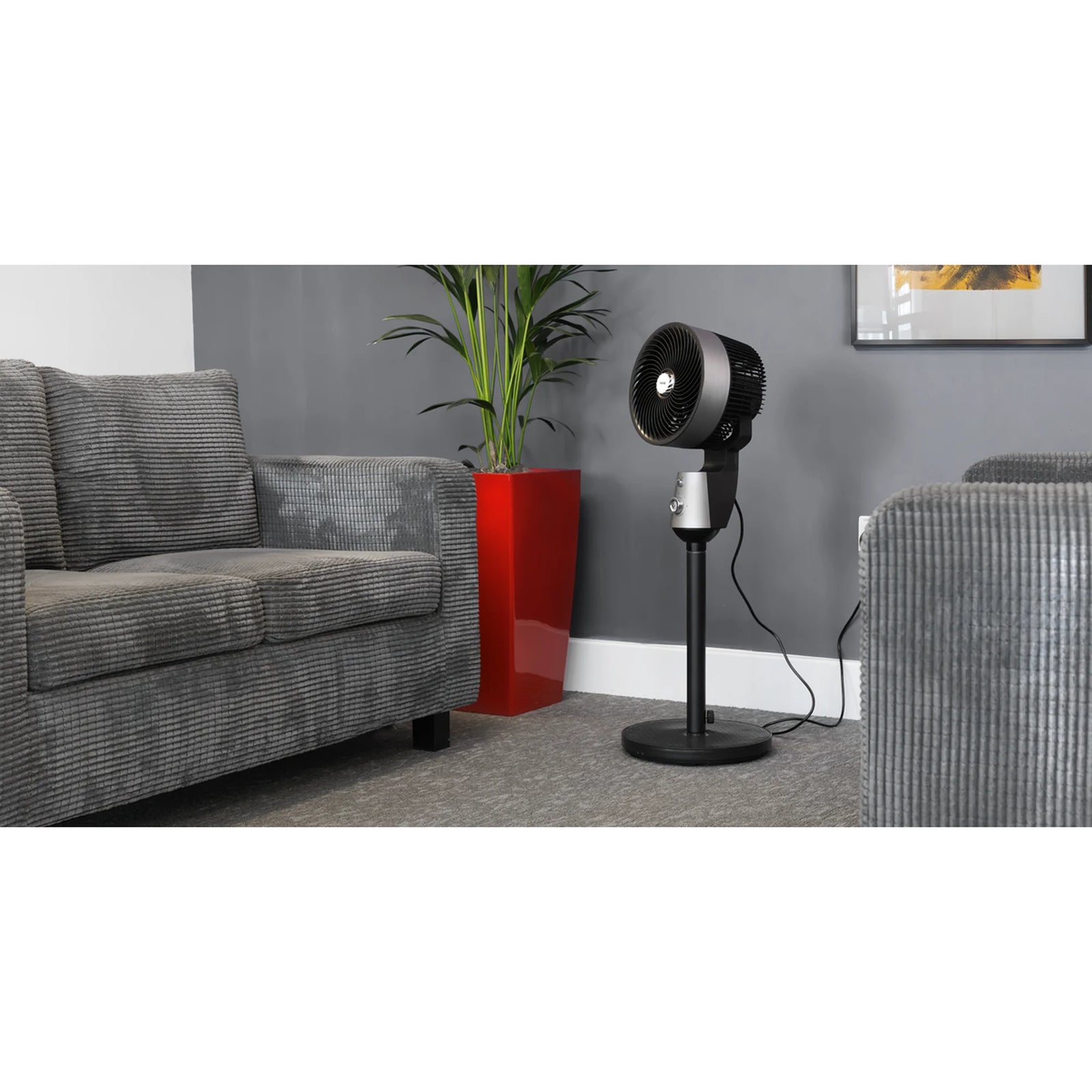 Baridi 10" Pedestal Fan DH142 60W Grey