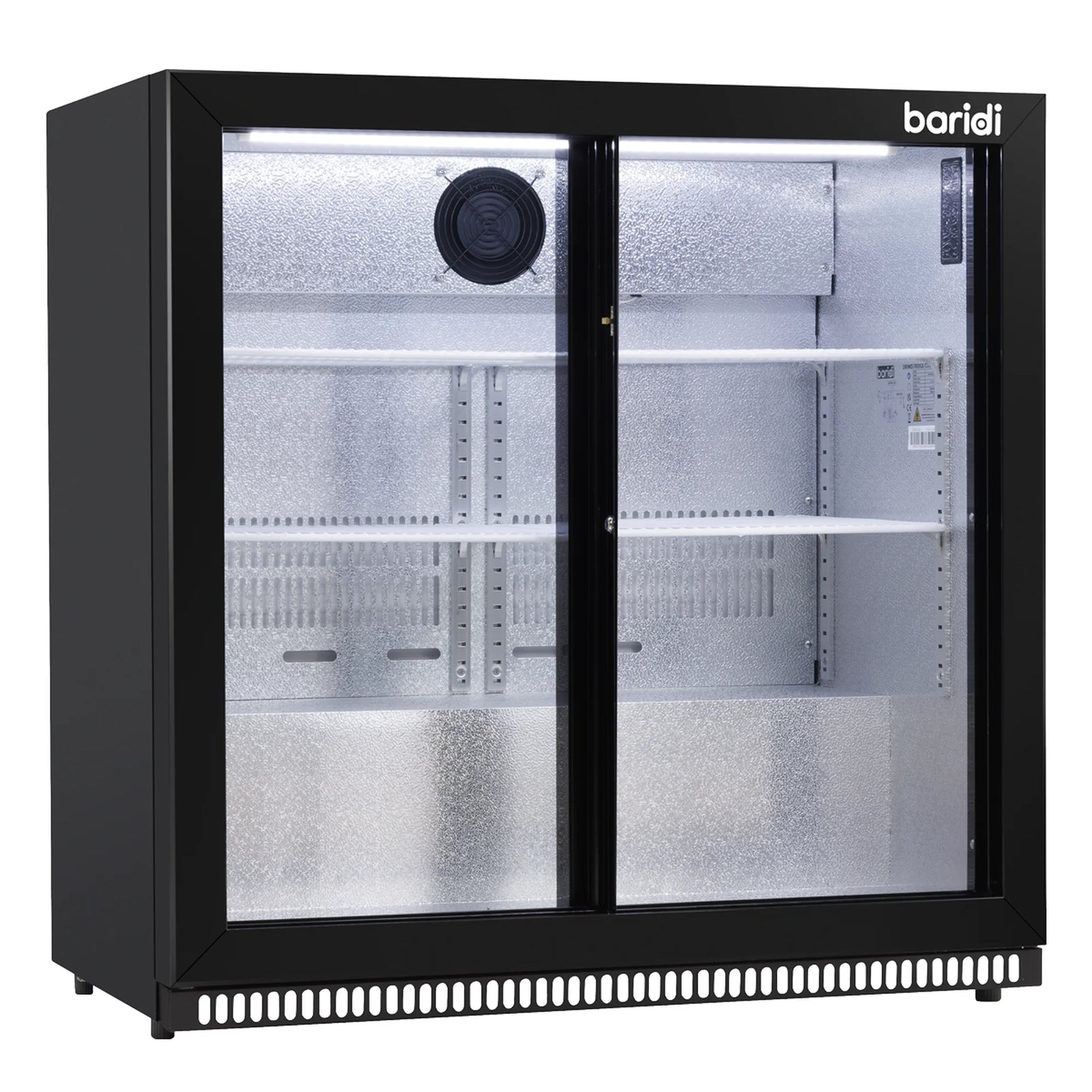 Baridi Back Bar Drinks Fridge Cooler DH273 190L Black